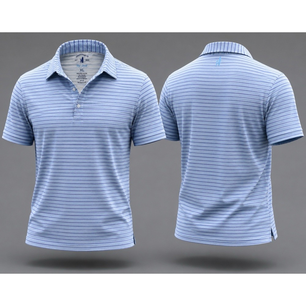Johnnie O POLO SHIRT Men's XL  GOLF FL AMINGO  S/S Stretch  GOLF PERFORMANCE